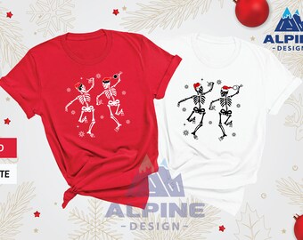Christmas Skeleton Shirt, Christmas Shirt, Christmas Gifts, Funny Christmas Shirt, Christmas Women, Christmas Crewneck, Skeleton Santa Shirt