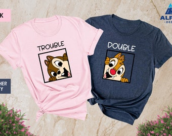 Chip and Dale shirt, Double Trouble Shirt, Disney Couple Shirts, Disney Family Shirts, Disney Vacation shirts, Sibling shirt, Brother Shirts