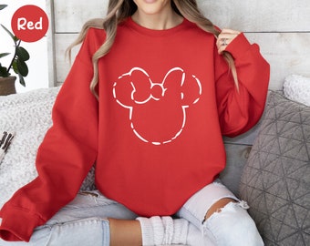 Minnie Mouse Disney Sweatshirt, Minnie Head Shirts, Minnie Lover, Disney Family Sweatshirt, Funny Disneyland Trip, Disney Gifts for Women