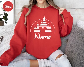 Custom Disney Castle Family Vacation Sweatshirt, Family Trip Disney 2026 Sweatshirt, Personalized Family Vacation, Family Vacation Sweater