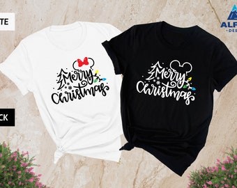 Disney Christmas Shirt, Mickey And Minnie T-Shirt, Christmas Gifts, Mom Christmas Gift, Christmas Sweatshirt, Mickey Mouse Christmas Sweater