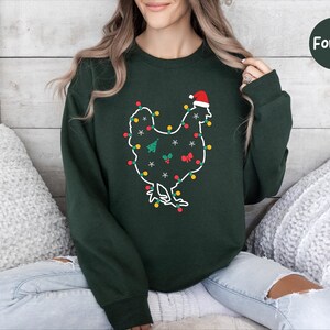 Christmas Chicken Sweatshirt, Merry Chickmas Tshirt, Chicken Lover Christmas Shirt, Christmas Chicken Shirt, Christmas Gift For Her