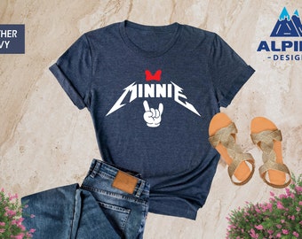 Minnie Mouse Shirt, Metallica Shirt, Rock And Roll Shirt, Custom Disney Shirts, Couple Shirts, Metal Music Shirt, Disney Trip Shirts