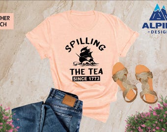 Spilling The Tea Since 1773 Shirt, History Teacher Gift, Funny History Teacher Shirt, History Lover Gift, American History Shirt, Patriotic