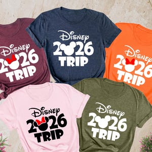 Disney 2026 Trip Sweatshirt, Disney Family Trip 2026, Disney Family Sweatshirt, Disney World Sweatshirt, Disney Family Vacation Sweatshirts image 3