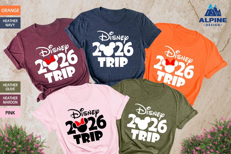 Disney 2026 Trip Sweatshirt, Disney Family Trip 2026, Disney Family Sweatshirt, Disney World Sweatshirt, Disney Family Vacation Sweatshirts image 3
