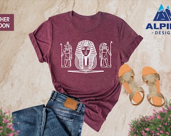 Ancient Egypt Shirt,  Egyptian Shirt, Tut Pharaoh Hieroglyphics Nefertiti Cleopatra Archaeology History Teacher, Cairo Shirt, Historical Tee