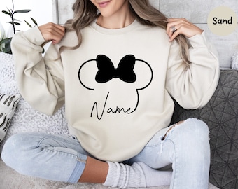 Personalized Disney Minnie Shirt, Customize Disney Trip T-shirt, Custom Minnie Name, Minnie Mouse With Name, Gift For Woman, Disney Shirts