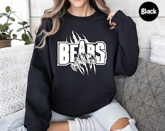 Bear Mascot Sweatshirt, Bear School Mascot Shirt, Favorite Team Sweater, Bear School Team Shirt, Bear Team Mascot Shirt, Bears School Spirit