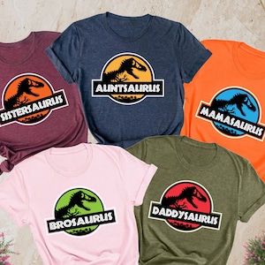 Dinosaur Family Shirts, Custom Dinosaur Shirts, Dinosaur Mom Dad Shirt, Dinosaur Party Custom Family Tee, Personalized Dinosaur Family Shirt