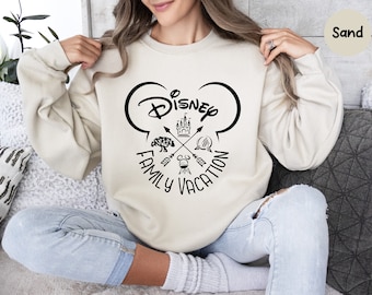 Disney Family Vacation Sweatshirt, Disney Sweatshirt, Disneyworld, Mickey Minnie Mouse, Disney Family Vacation, Gift for Her, Disney Gift