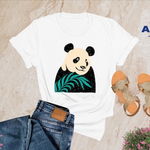 Cute Panda  Shirt, Panda T-shirt Girls, Panda Lover T shirt, Panda Shirt, Panda Tee, Panda Lover Gift, Cute Shirt For Women Friend, Panda