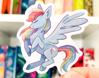 Rainbow Dash Vinyl Sticker: My Little Pony Fanart, glänzend Die-Cut