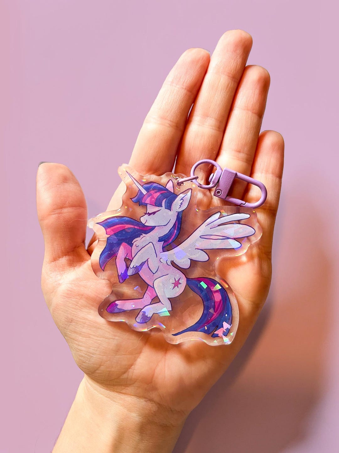 Twilight Sparkle Acrylic Keychain My Little Pony Princess Inspired