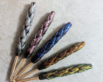 Dragon Scale Crochet Hooks / Fantasy / Unique Crochet Hook / Ergonomic Crochet Hook / Crochet Gift / Made To Order