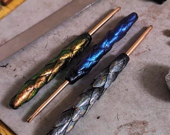 Dragon Scale Crochet Hooks / Fantasy / Unique Crochet Hook / Ergonomic Crochet Hook / Crochet Gift / Made To Order