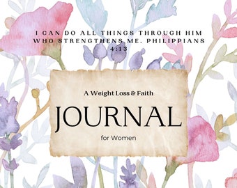 Weight loss food exercise tracker & faith journal for women taking GLP meds Keep faith the center of your journey: track it all in one place