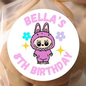Little Monster Birthday Personalized Labels-Monster Birthday Favor Stickers-Monsters theme birthday-Cute Monster Party Labels-Personalized