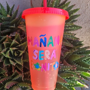 Mañana Sera Bonito color changing tumbler-Karol G Tumbler Cup-Bichota Tumbler cup-Mañana sera bonito Cup-Mañana Sera Bonito Karol G tumbler