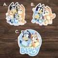 Blue dog and friends vinyl decals-Blue dog vinyl stickers-Kids blue dog stickers-Blue dog family stickers-Blue dog vinyl decals-Kids decals