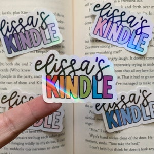 Custom Name E-reader Sticker | Kindle Sticker | Gifts for Readers