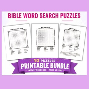 Bible Word Search Puzzles: Printable Activity for Teens & Adults (PDF)