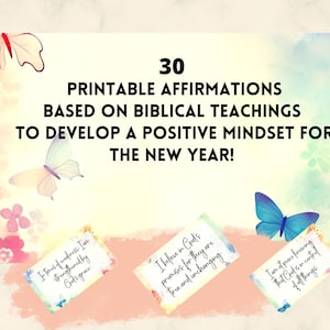 Printable Positive Affirmation Cards | Bible-based Affirmations for Adults & Teens | Printable Affirmation Cards for Daily Encouragement