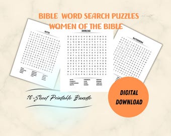 Women of the Bible Word Search Puzzles (Digital Download)