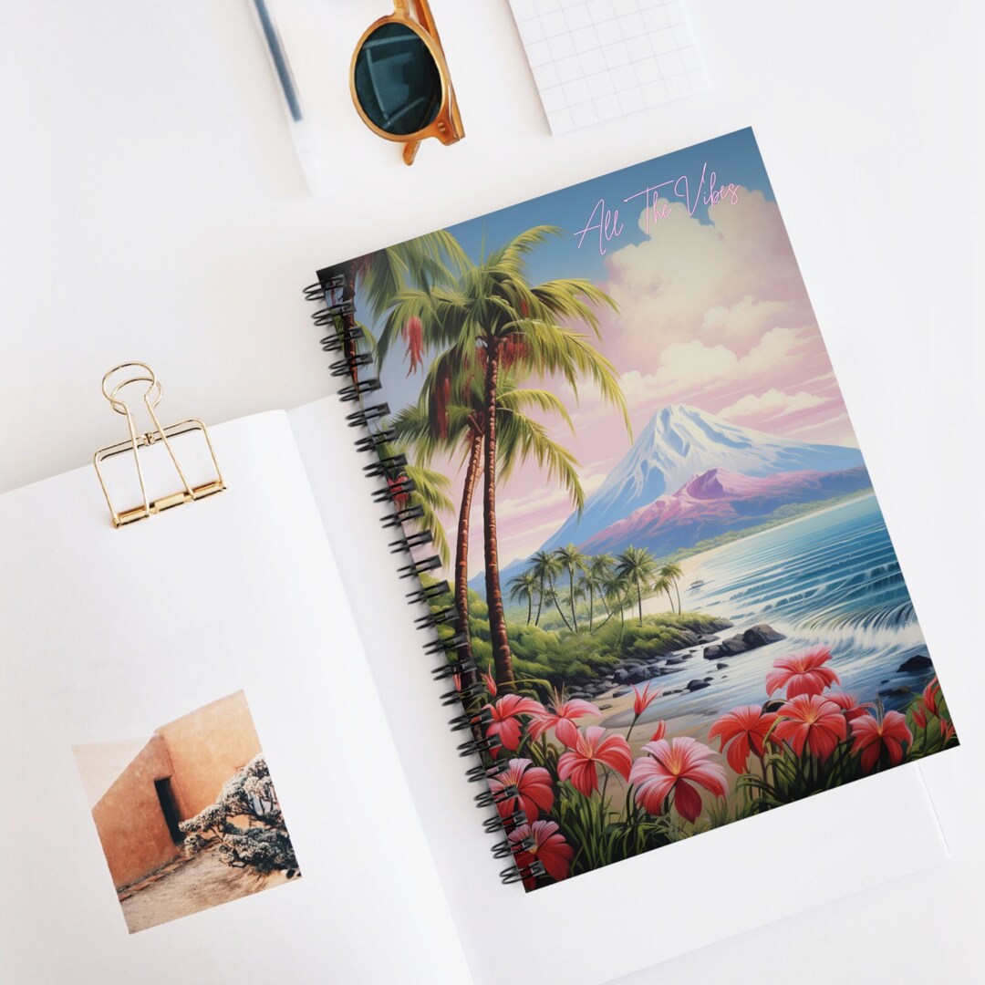 Custom Hawaii Spiral Notebook, Aloha Notebook, Kids Notebook, Hibiscus ...