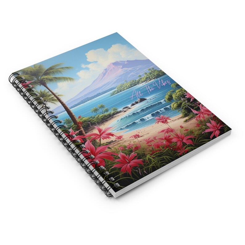 Custom Hawaii Spiral Notebook, Aloha Notebook, Kids Notebook, Hibiscus ...