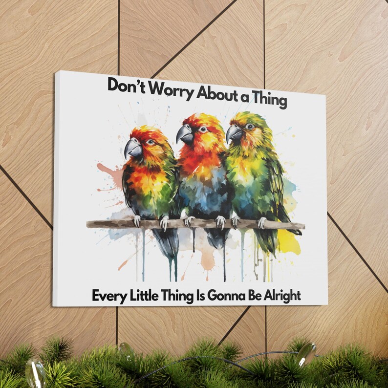 Marley Canvas Print, Three Little Birds Canvas Print, Custom Marley