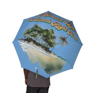 Beach Umbrella, Tropical Sun Shade, Outdoor Picnic Parasol, Summer Beach Essential, Foldable Compact Umbrella