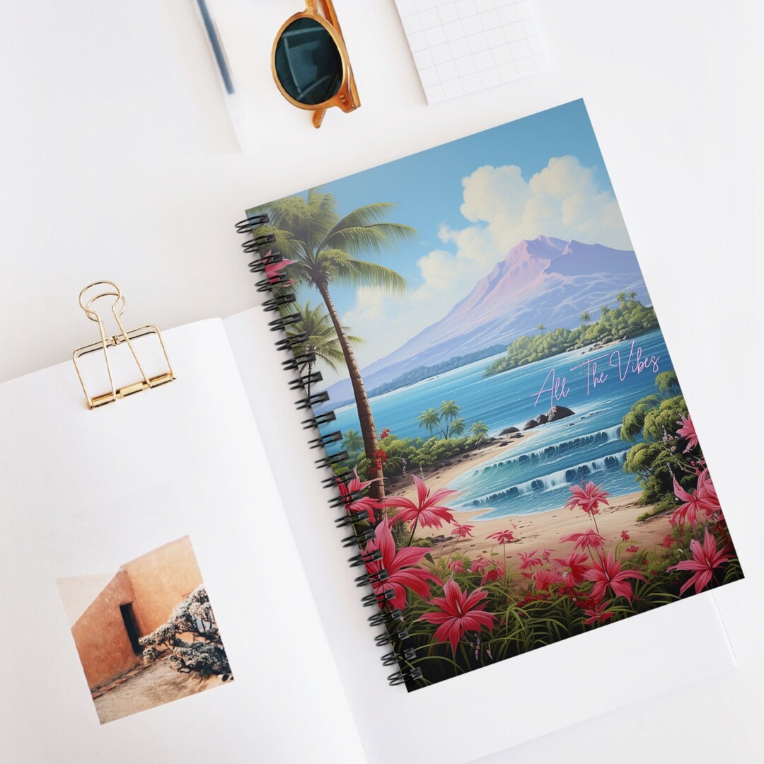 Custom Hawaii Spiral Notebook, Aloha Notebook, Kids Notebook, Hibiscus ...
