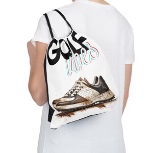 Golf Shoe Bag, Golf Vibes Shoe Bag, Custom Golf Shoe Bag, Bag for Golf Shoes