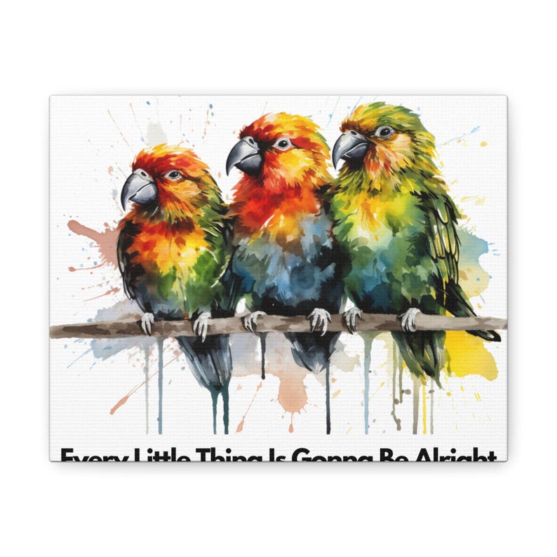 Marley Canvas Print, Three Little Birds Canvas Print, Custom Marley
