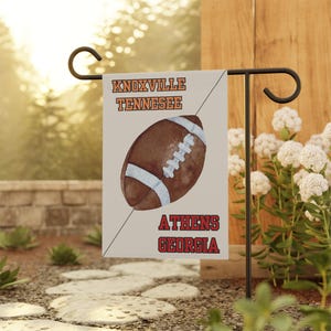 House Divided Garden Flag- Custom House Divided Garden Flag Football, Tennessee Georgia Flag