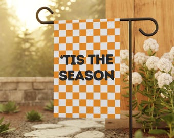 Bandera de jardín de Tennessee - "Tis The Season" (damero), bandera de jardín de Tennessee, bandera de Tennessee