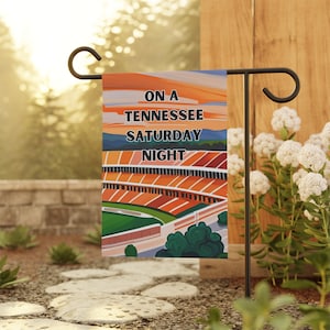 Tennessee Football Garden Flag - Fall Garden Flag- Stadium On a Tennessee Saturday Night