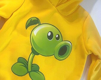 Sweatshirt Hooded: Yellow or Camel coloured Hooded Top with Front Motif