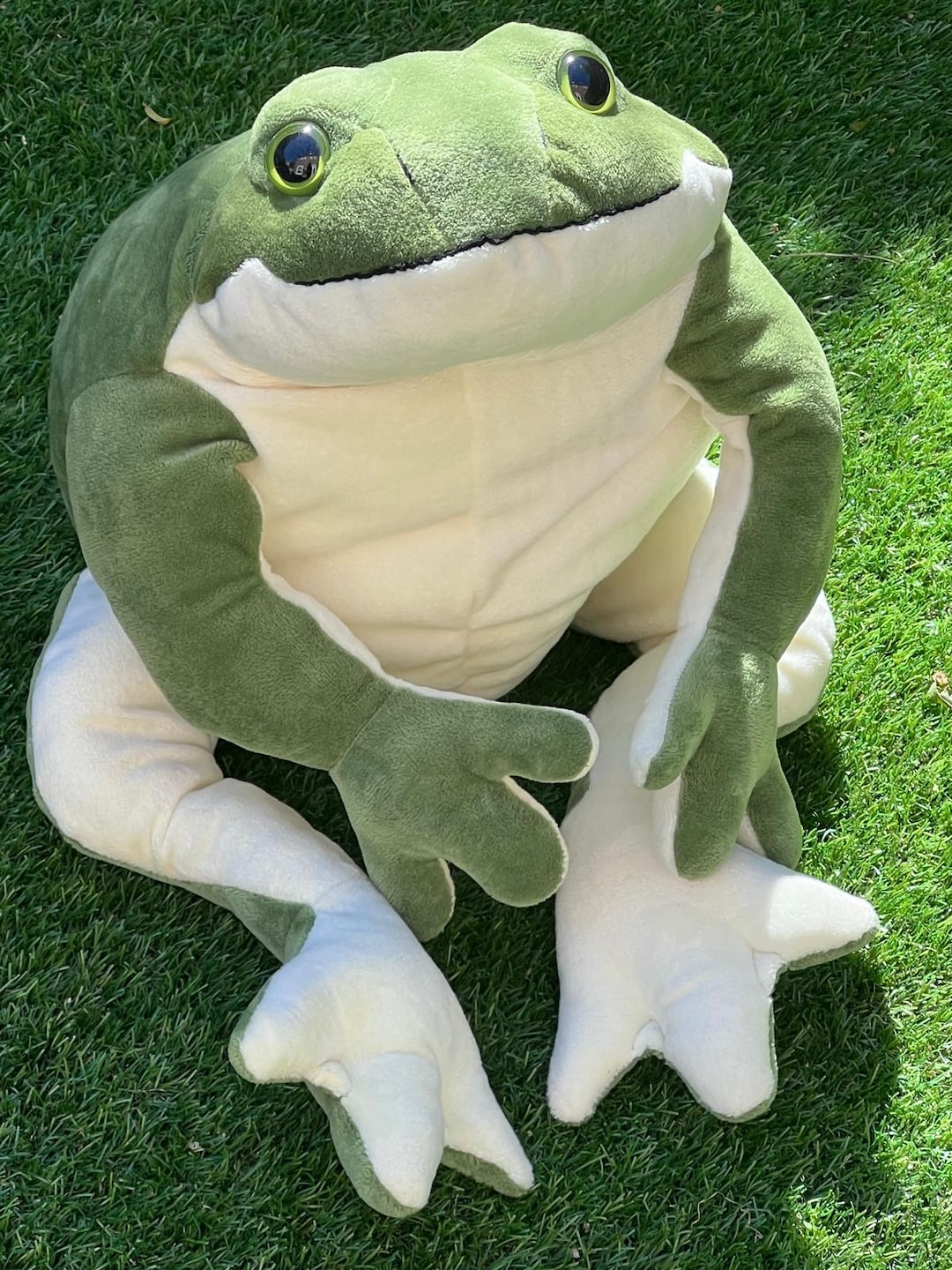 large-plush-green-frog-soft-cuddly-toy-gift-etsy-uk