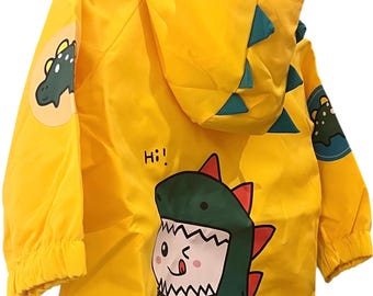 Hooded Jacket: Bright Colourful with Monster Motifs to the arms, hood and back