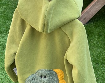 Hooded Jacket: Dinosaur Motif Coat