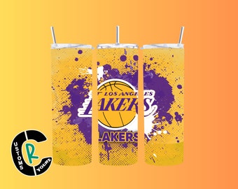 L.A. Basketball Team 20 oz Skinny Tumbler, Sublimation