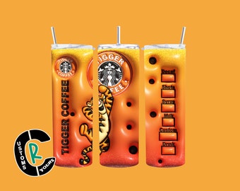 Tigger Coffee 20 oz Tumbler, Insulated Travel Mug