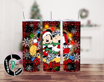 Merry Christmas 20oz Skinny Tumbler, Holiday Gift