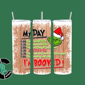Grinch Day 20 oz Sublimation Skinny Tumbler - Weihnachtsgeschenk für Kaffeeliebhaber - Hält Getränke warm oder kalt