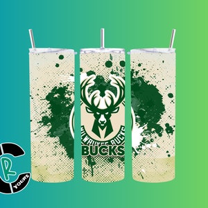 Milwaukee Bucks inspiriert 20 oz Becher I Edelstahl Trinkgefäße I Für Sportfan I Perfektes Basketball Fan Geschenk