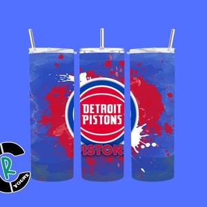 Detroit Pistons Blazers Inspired 20 oz Tumbler I Stainless Steel Drinkware I For Sports Fan I Perfect Basketball Fan Gift