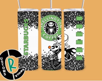 Jack Skellington Coffee 20oz Tumbler - Insulated Stainless Steel Cup