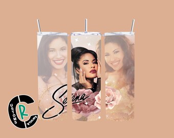 Selena Rose Gold Inspired 20 oz Skinny Sublimation Tumbler